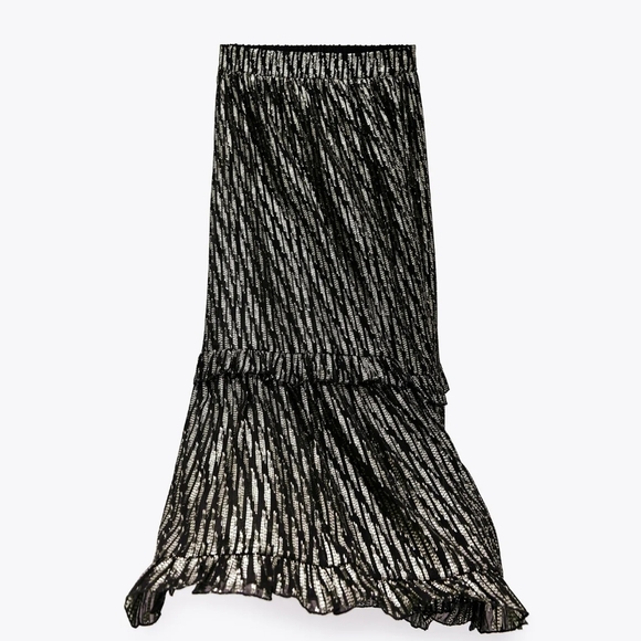 Zara Metalic thread Maxi skirt - Picture 1 of 3